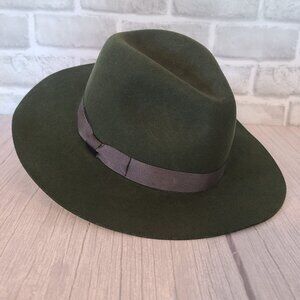 Lack Of Color Olive Green Wool Fedora
